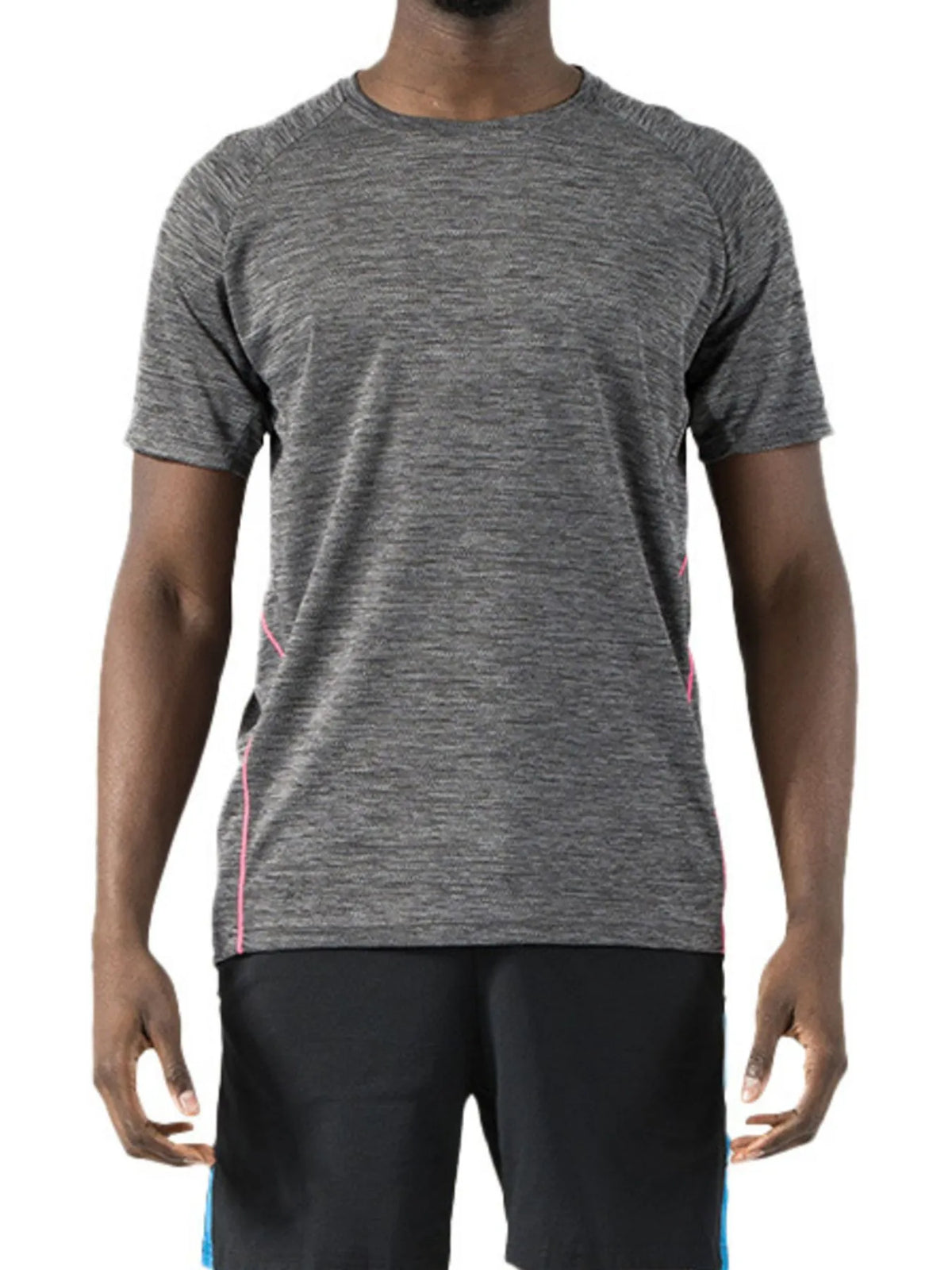 Men's Plus Size Round Neck Short Sleeve Active T-Shirt