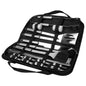 Stainless Steel BBQ Grill Tool Kit Grilling Utensil Accessories w/ Spatula Tongs Fork Knife_x000B__x000B_Brush Pepper Salt Shaker Bottle Grilled Skewers Corn Need