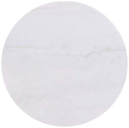 Jason 3-piece Round White Marble Coffee Table Set Honey Brown
