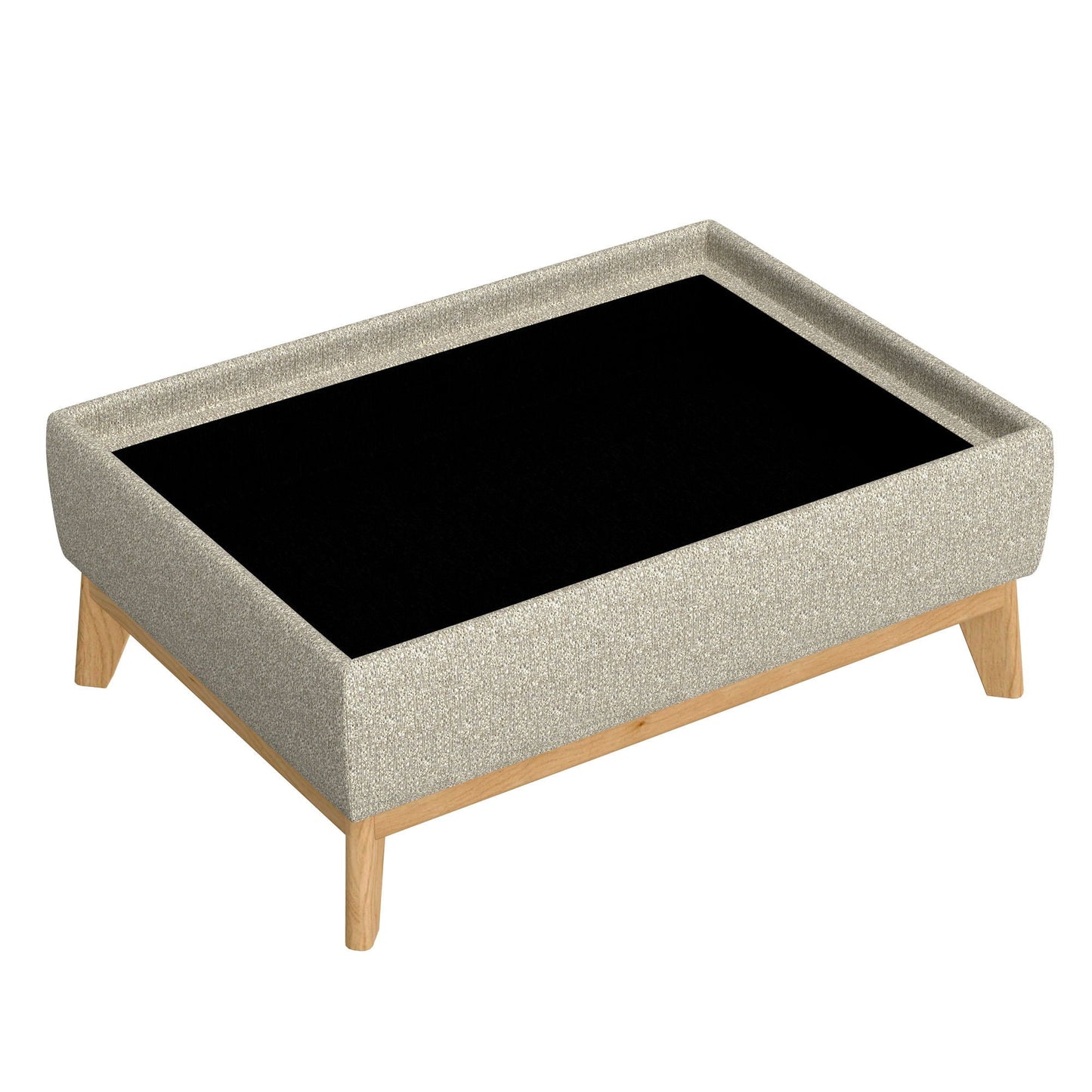 Reversible Tray Ottoman - Tan