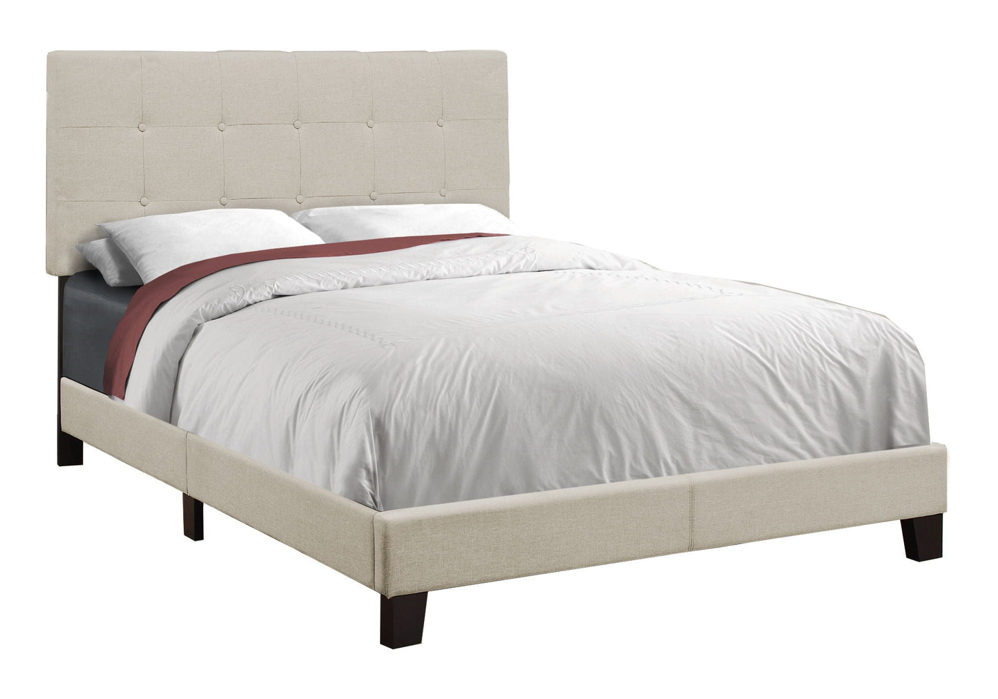 Transitional Upholstered Bed Frame