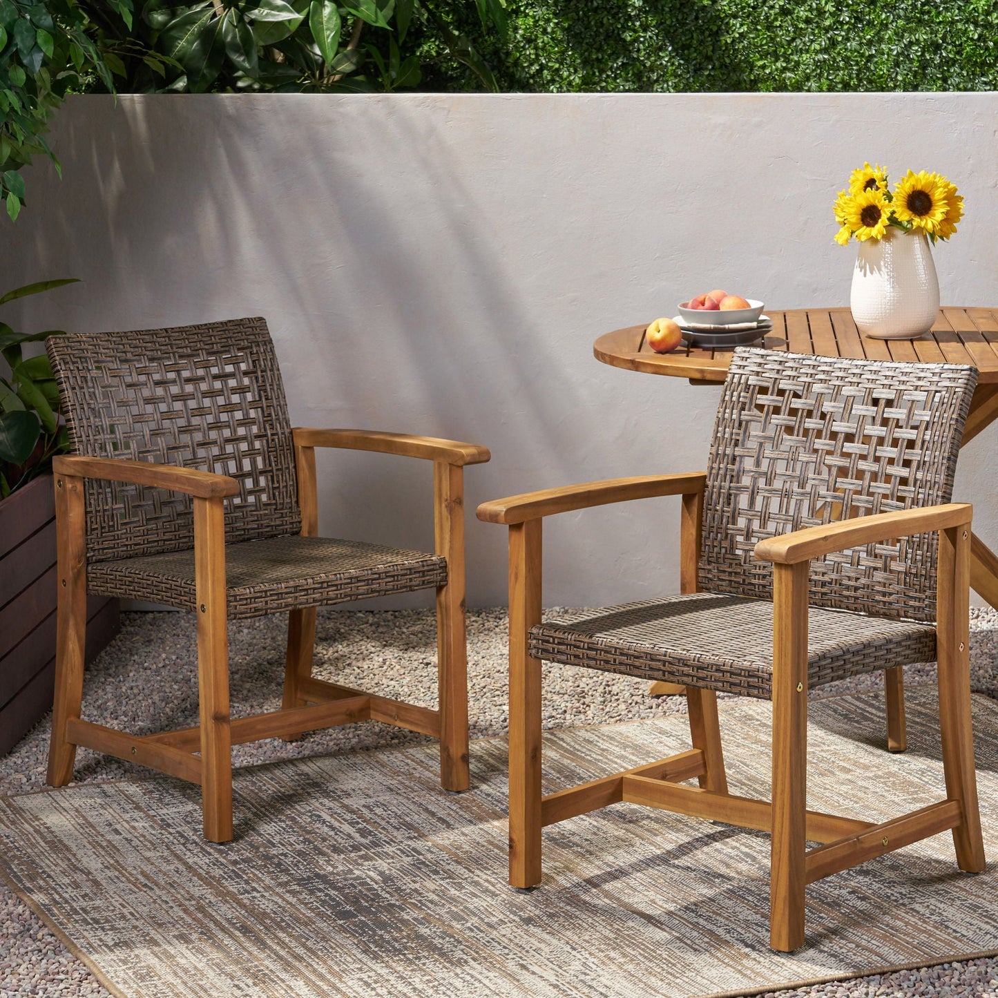 Hampton Dining Chair Set of 2 - Brown