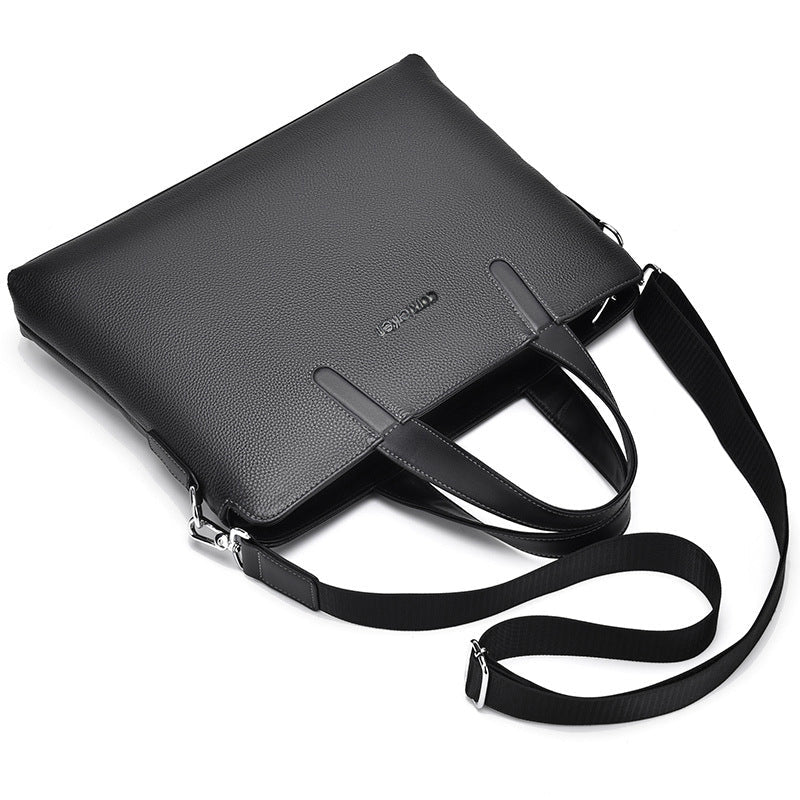 Large-capacity Crossbody Leather Briefcase