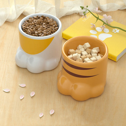 Cat Bowl Ceramic High Foot Protection Cervical Spine Large Caliber Basin