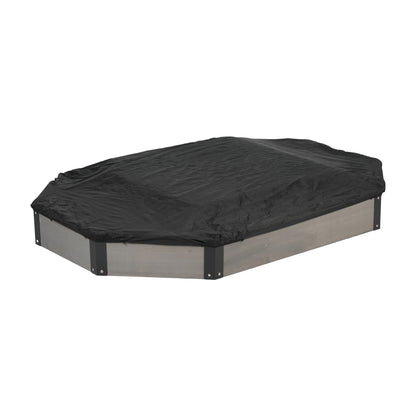 Octagon Sandbox With Storage, Sandpit With Cover And Liner For Backyard
