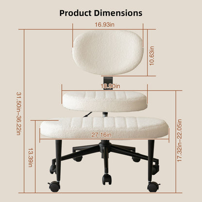 Ergonomic Cross Legged Office Chair With Back Support