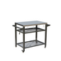 3-Shelf Outdoor Grill Table with Wheels