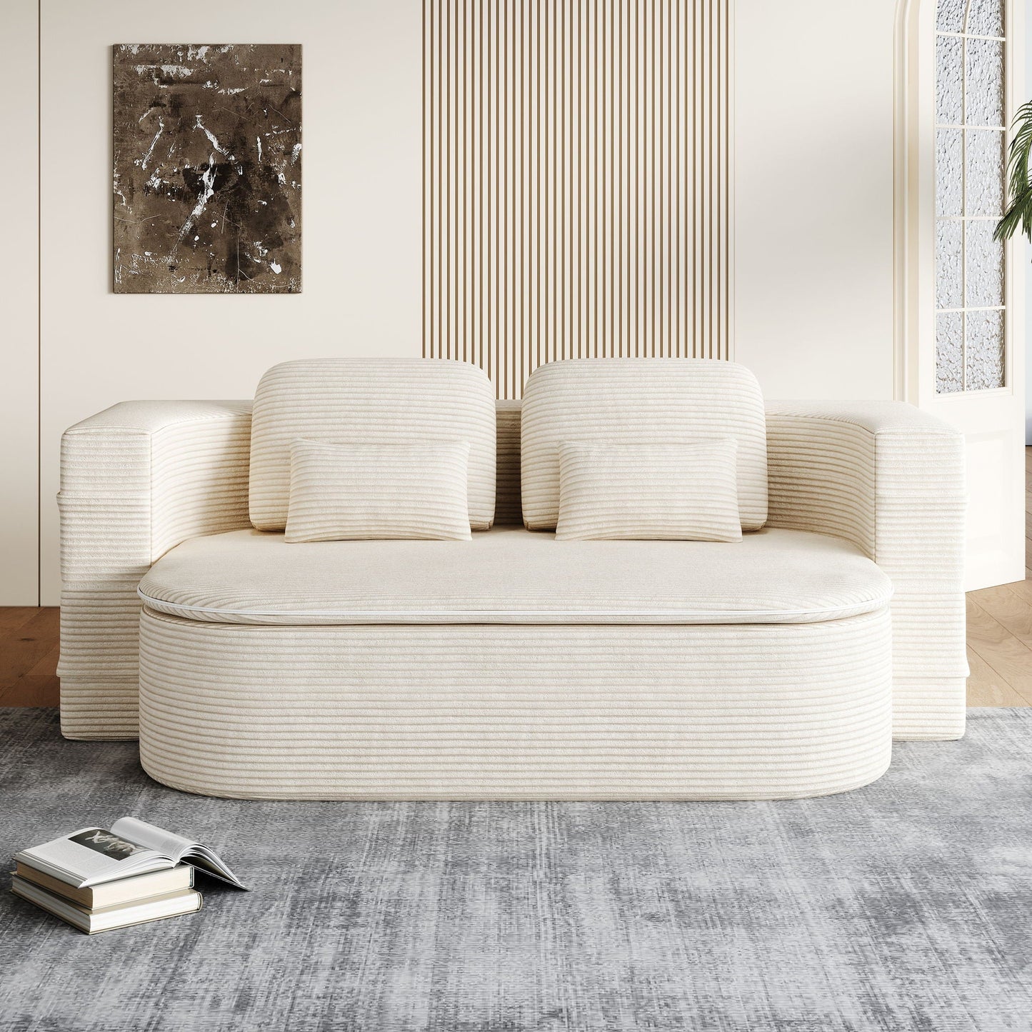 2 In 1 Foldable Sofa Bed With Multi Functional Blanket