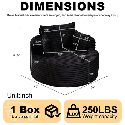 Modern Single Sofa With Backrest Pillow For Living Room