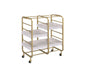 Vorrik Gold & White Washed Finish Serving Cart