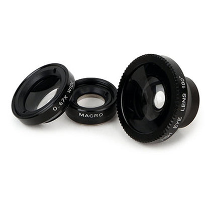 Phone Camera Lens Kit Magnetic 180¡Fisheye Lens 0.67xWide Angle 10X Macro Lens for iPhone  X /8/7/6s Samsung Galaxy S10/S9