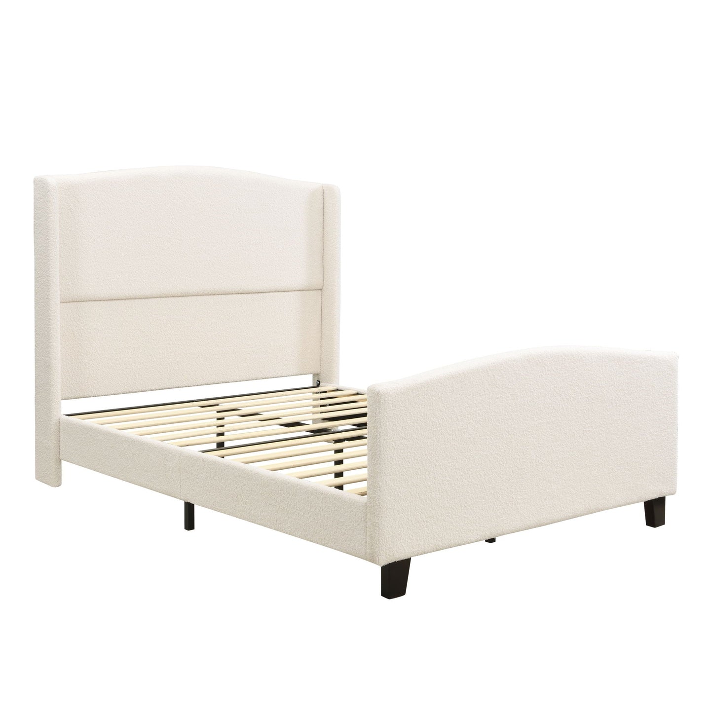 Platform Bed Frame With Tall Headboard And High Footboard