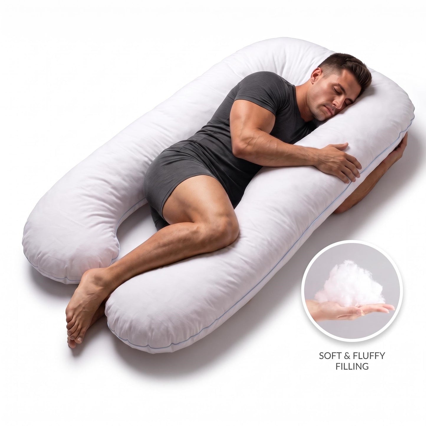 U-Shape Pregnancy Body Pillow - 100% Premium