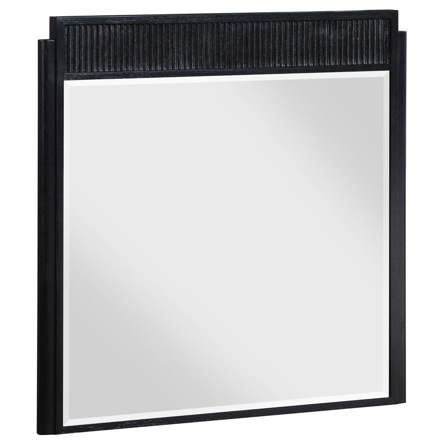 California King 5 Piece Bedroom Set With Fluted Detailing - Black