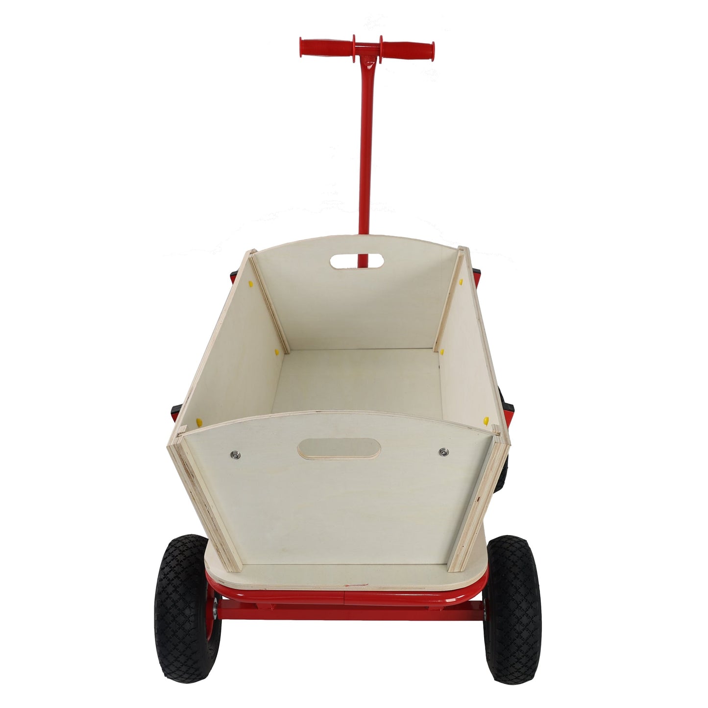 Wooden Children's Outdoor Stroller with Four-Wheel Design