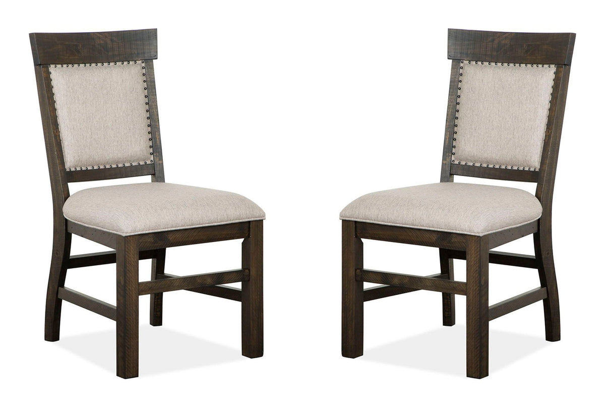 Bellamy - Dining Side Chair With Upholstered Seat & Back (Set of 2) - Peppercorn