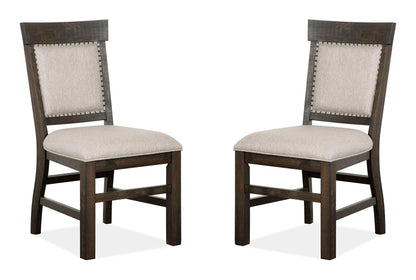 Bellamy - Dining Side Chair With Upholstered Seat & Back (Set of 2) - Peppercorn