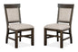 Bellamy - Dining Side Chair With Upholstered Seat & Back (Set of 2) - Peppercorn
