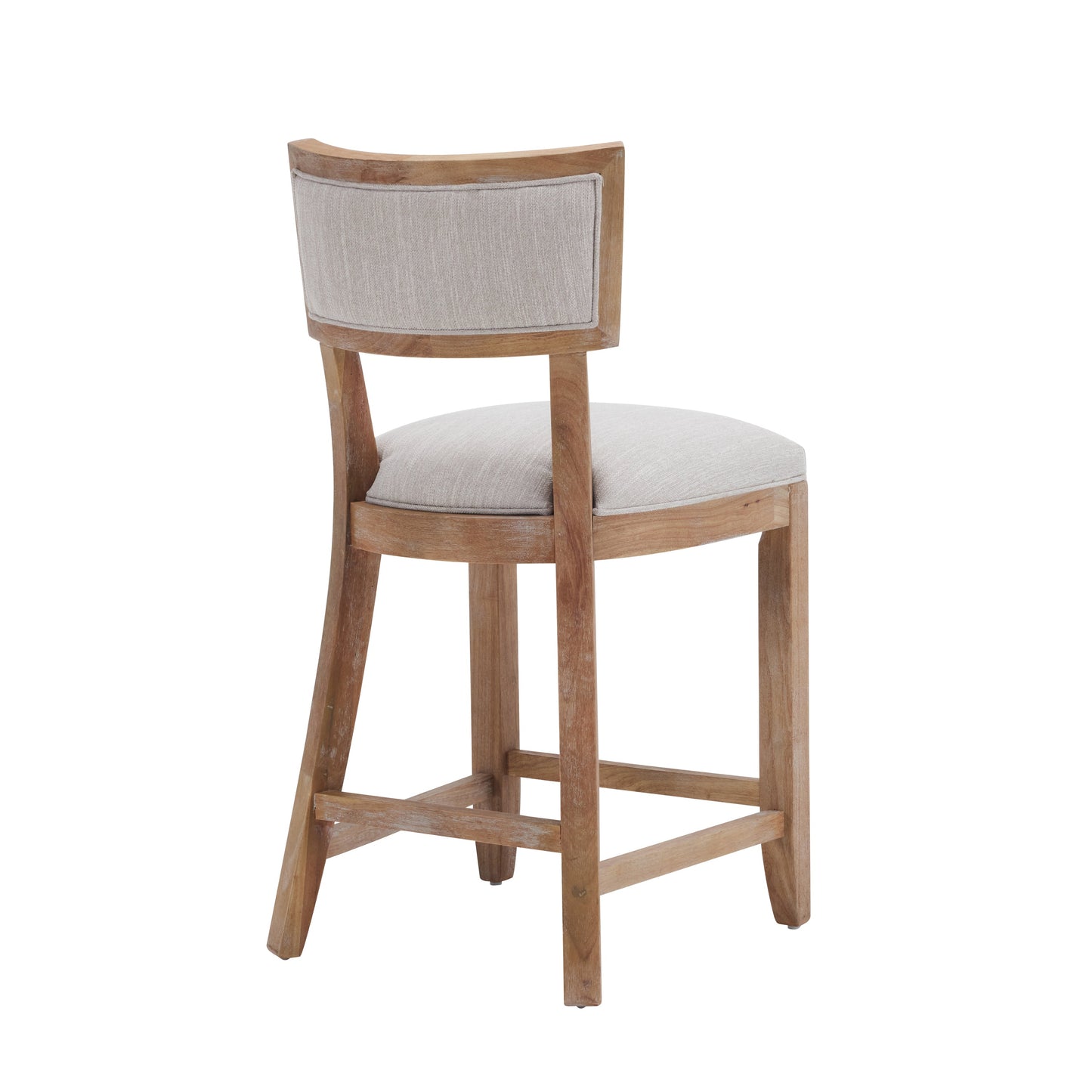 26.5" Upholstered Counter Stools Set of 2 with Comfy Back