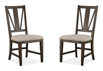 Westley Falls - Dining Side Chair With Upholstered Seat (Set of 2) - Graphite