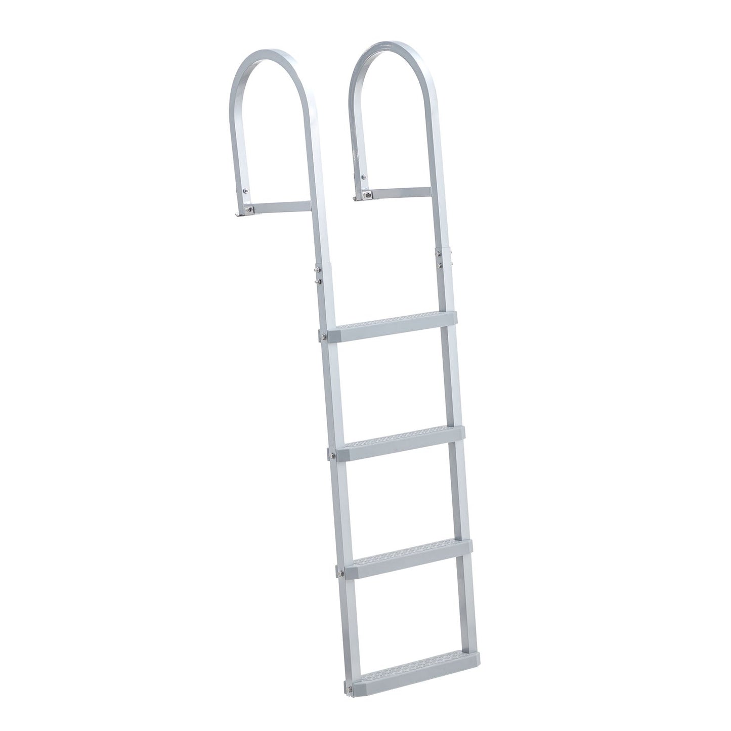 Removable Dock Ladder, 4 Steps, Aluminum Alloy Pontoon Boat Swim Ladder