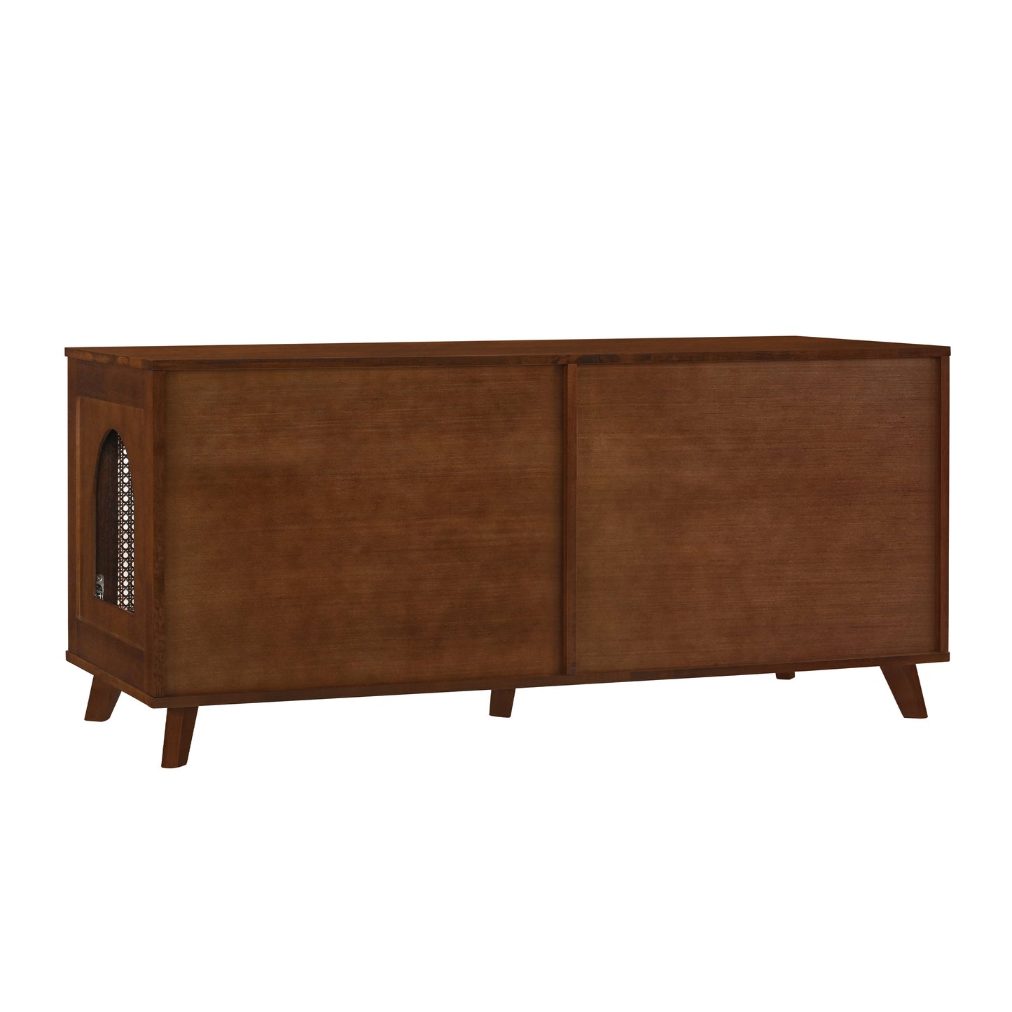 Myra Indoor Premium Rubber Wood Cat Cabinet with Cozy Cushion