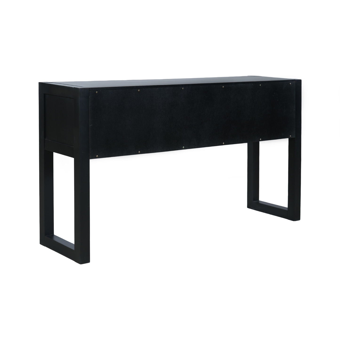 Geometric Carved Console Table With 3 Soft Close Drawers