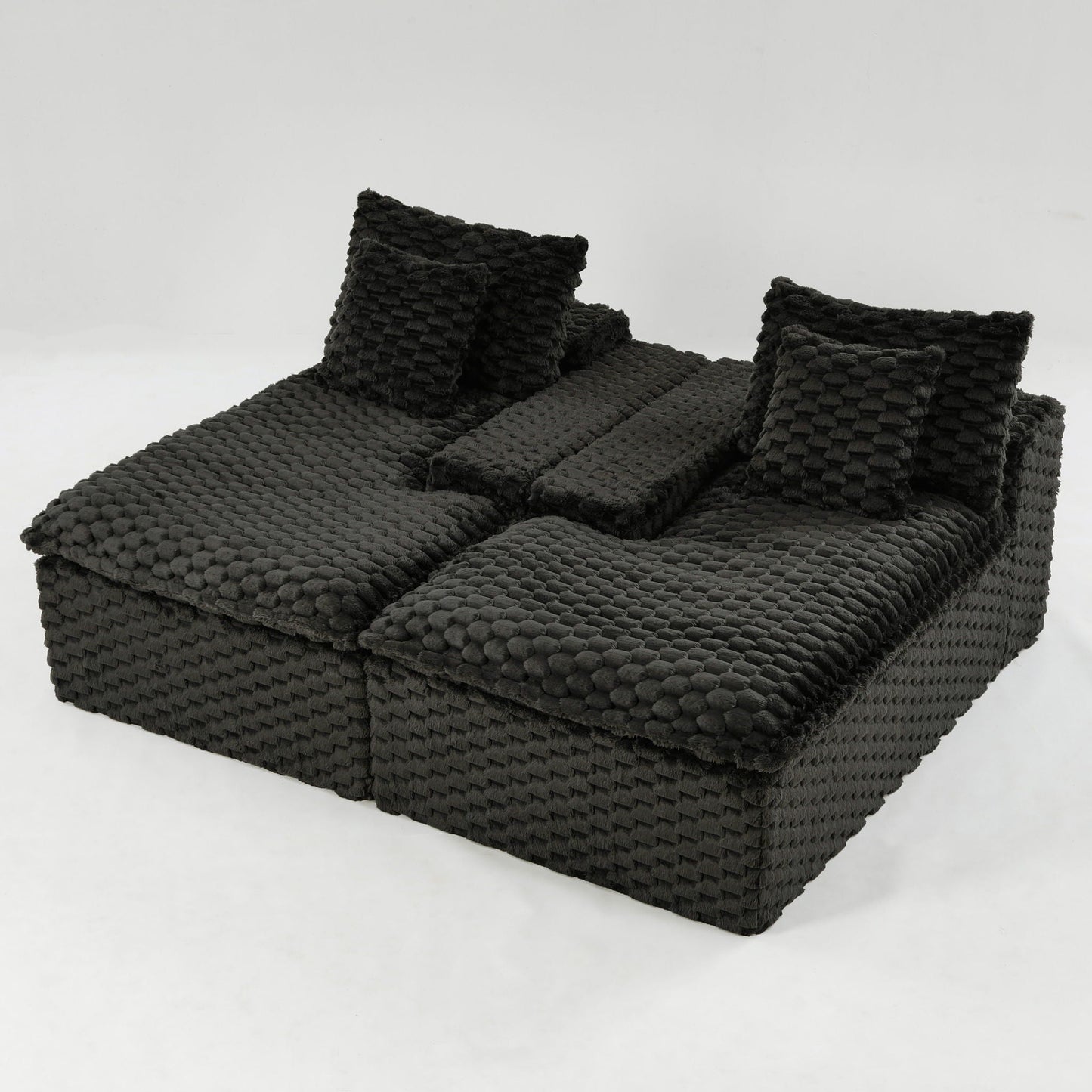 Double Chaise Lounge With Full Compressed Sponge