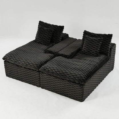 Double Chaise Lounge With Full Compressed Sponge