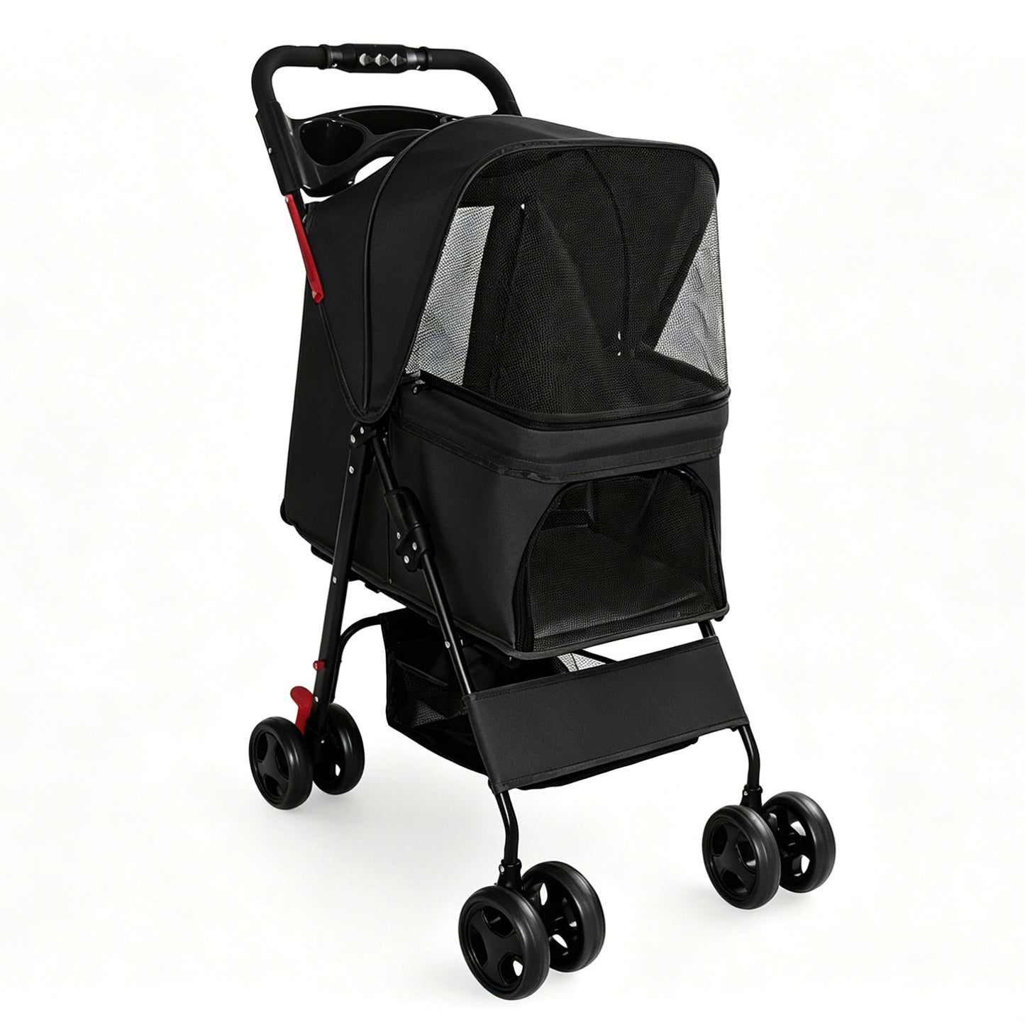 Foldable Pet Stroller for Small Dogs and Cats Under 28 lbs
