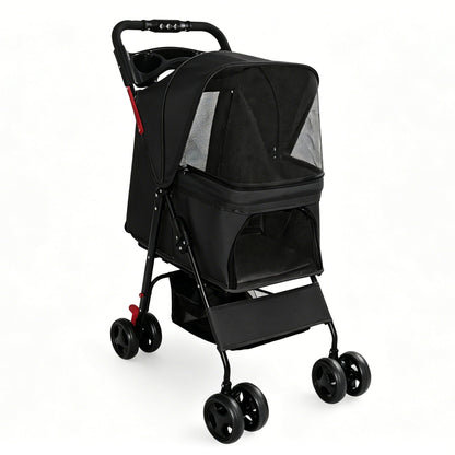 Foldable Pet Stroller for Small Dogs and Cats Under 28 lbs