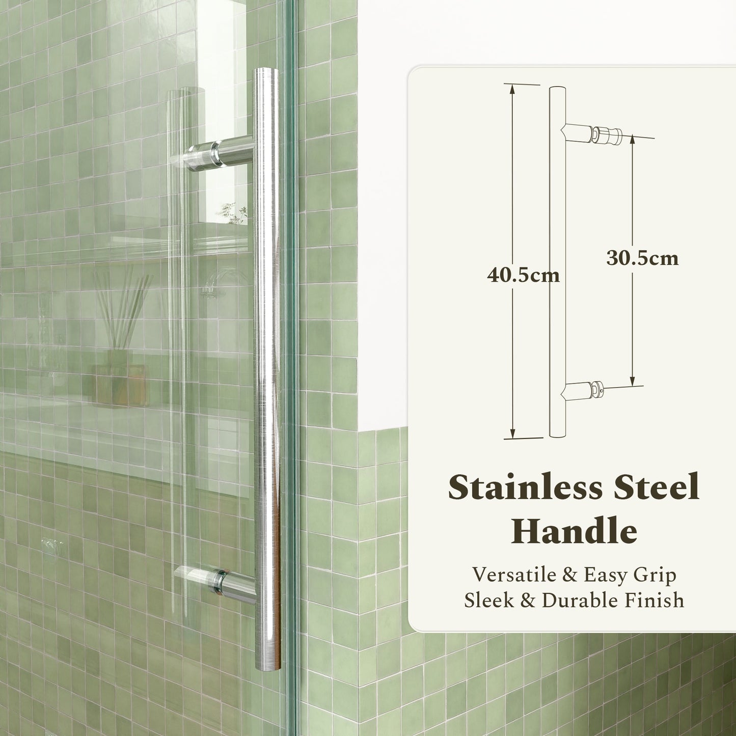 56-60"W x 60"H Frameless Sliding Tub Shower Door Enclosure