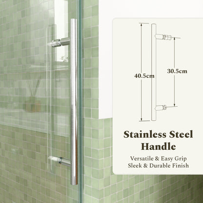 56-60"W x 60"H Frameless Sliding Tub Shower Door Enclosure