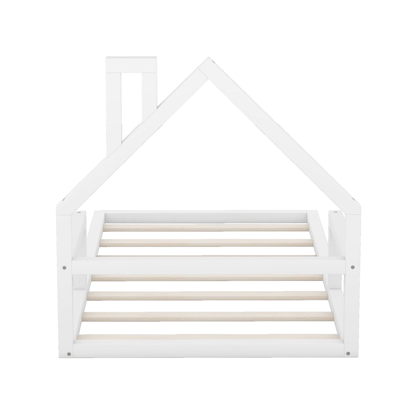 Floor Bed With House Shaped Headboard