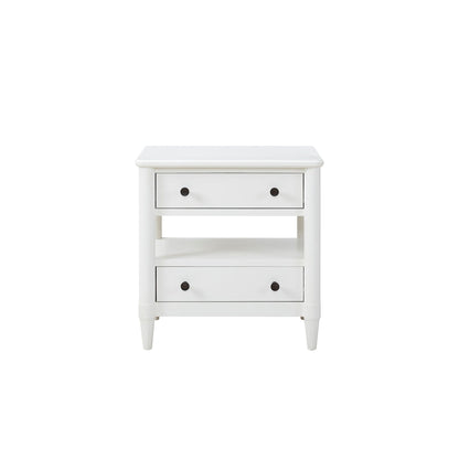 Open Nightstand With 2 Drawers