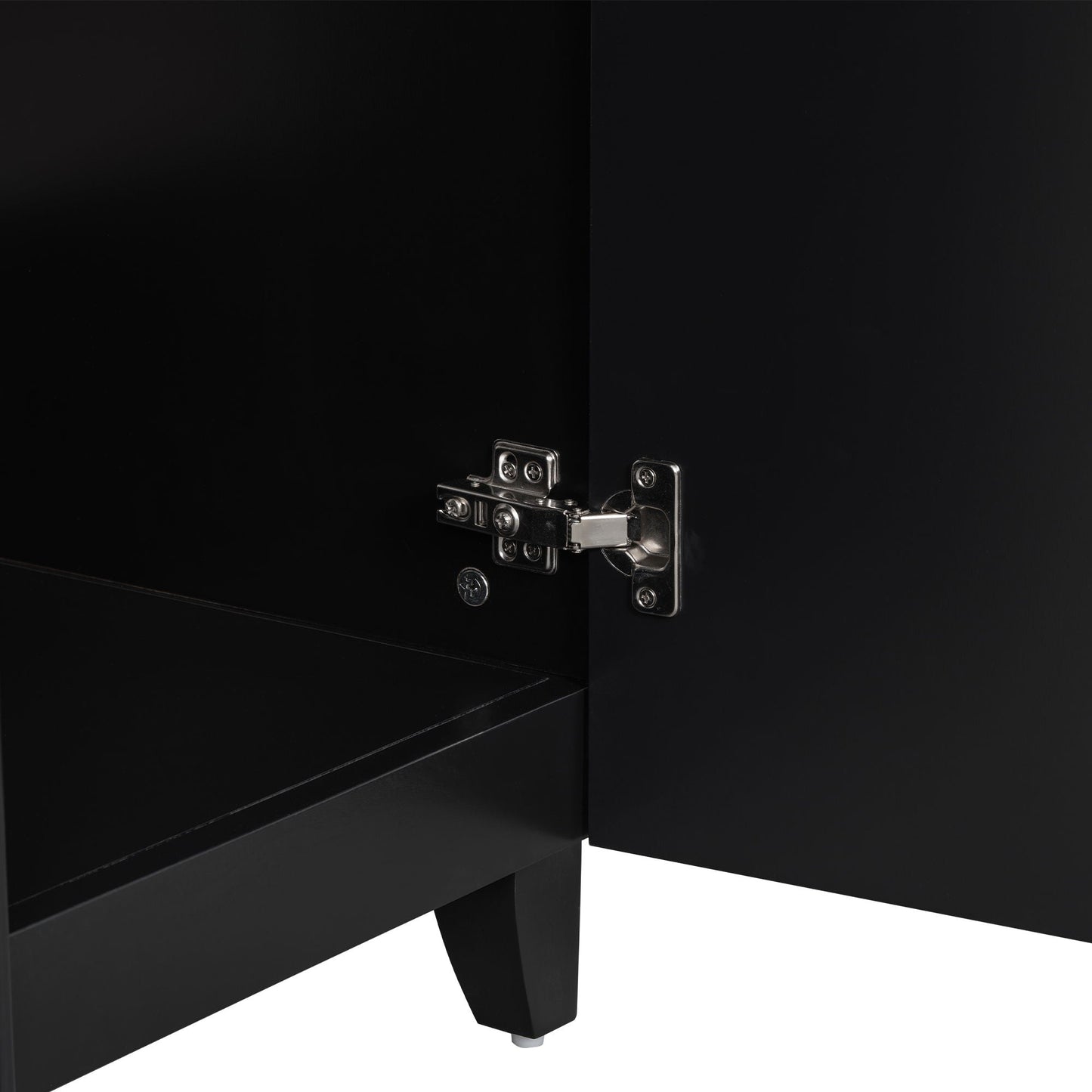 Transitional Style Bathroom Vanity Cabinet With Ceramic Sink