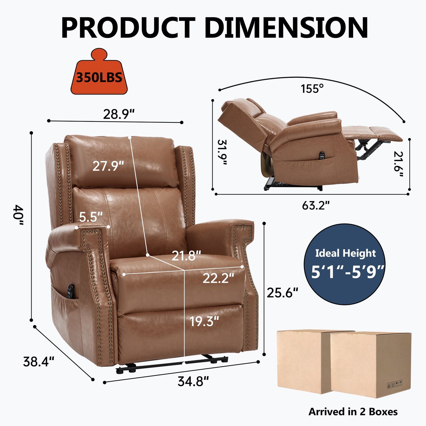 Manual Recliner Chair  With Heavy Duty Motion Mechanism, 8 Vibrating Nodes And 3 Massage Modes For Living Room