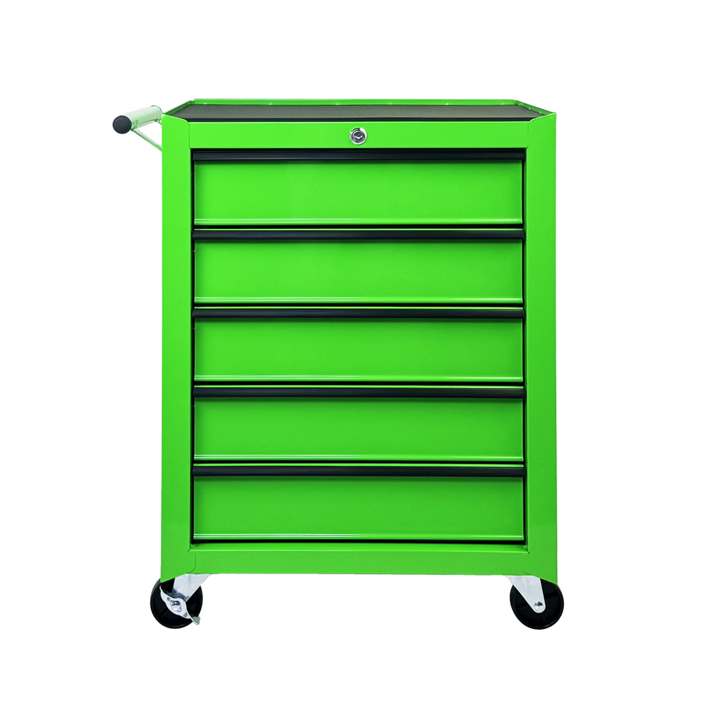 Rolling Metal Tool Chest with 5 Drawers, 20" Steel Cabinet - Green