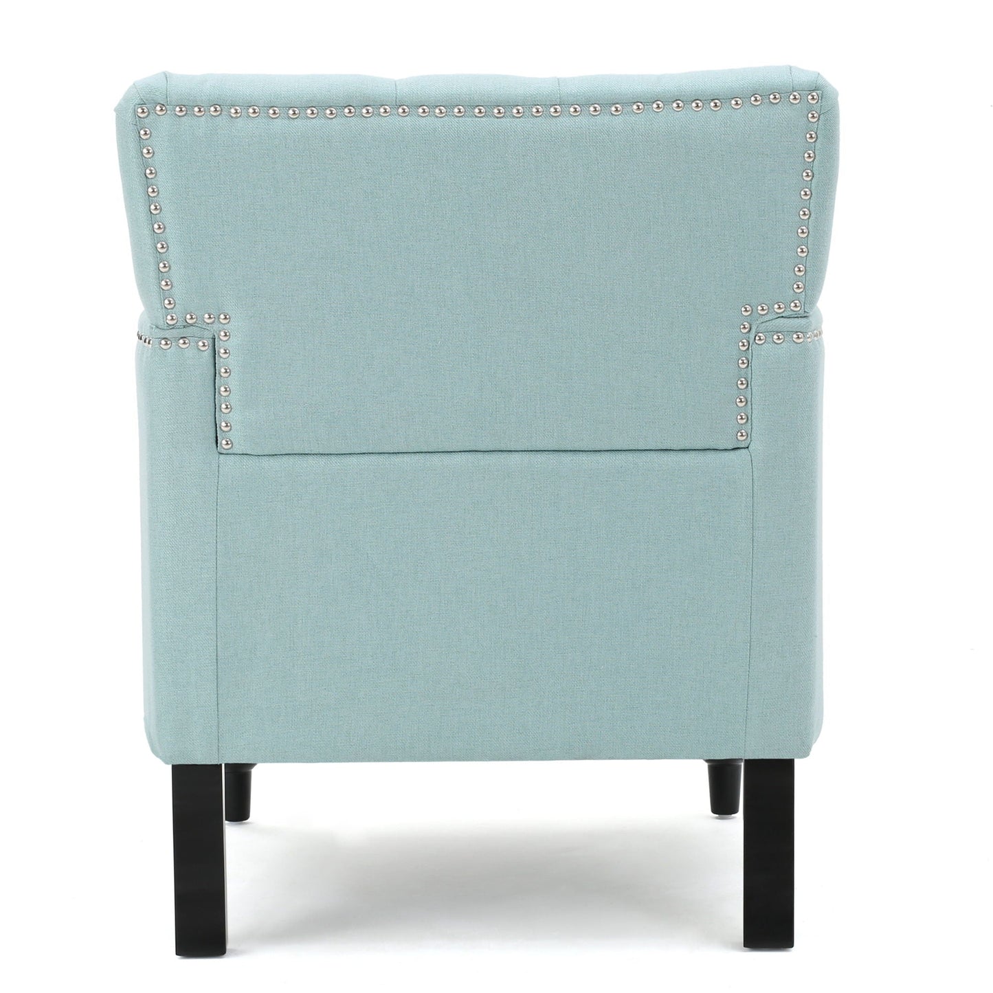Harrison Tufted Club Chair with Button Tufted Back and Birch Wood Legs