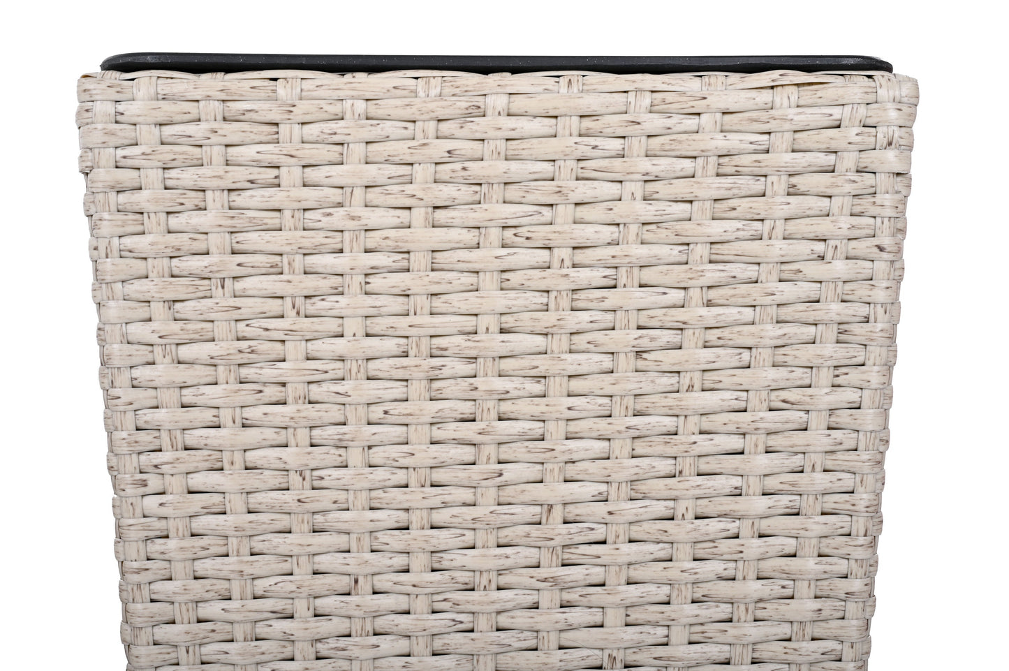 Outdoor PE Wicker Flower Pots, 2-Pcs Set, Beige