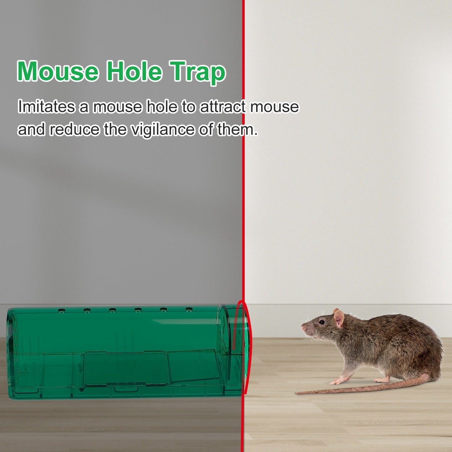 2Pcs Reusable Humane Mouse Trap Live Catch And Release Mouse Cage Animal Pest Rodent Hamster Capture Trap Finger Safe For Small Mice