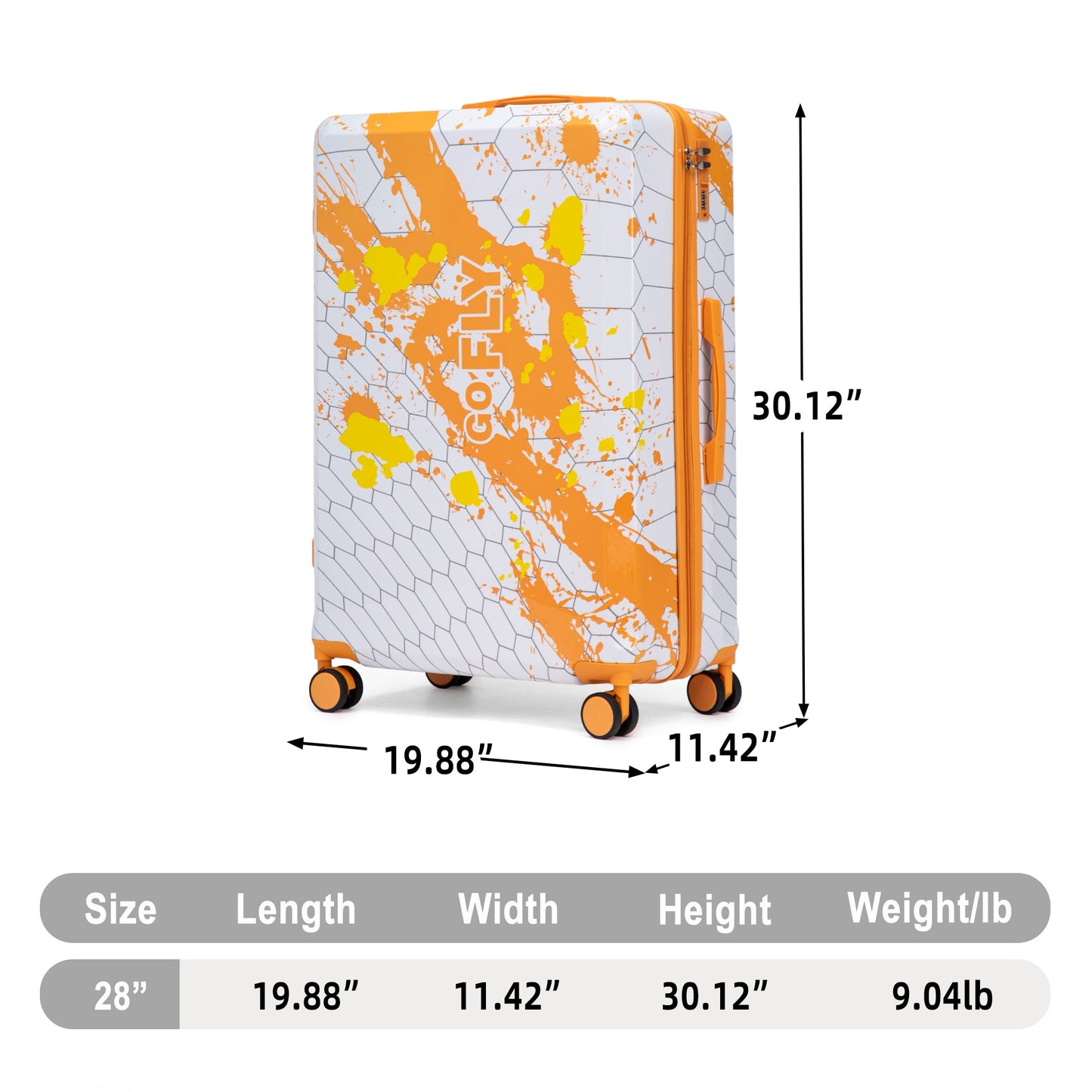 28 Inch PC Spinner Wheel Luggage, Carry-On Suitcase