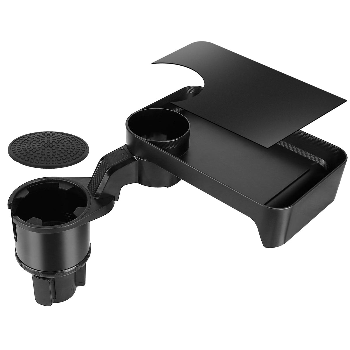 Car Cup Holder TrayÊ360¡ Rotating Car Bottle Holder Expander Adapter Multifunctional Water Cup Mount Stand with Detachable Tray