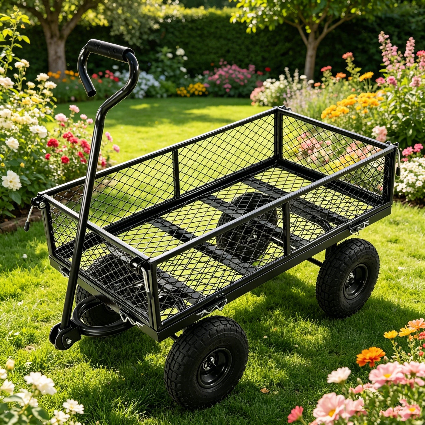 Wagon Cart Garden Cart Trucks Make It Easier to Transport Firewood