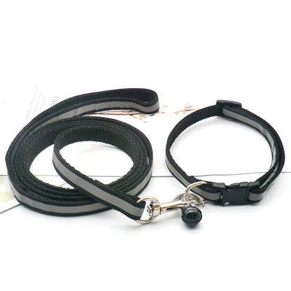 Pet Cloth Leash With Reflective Strip For Dogs