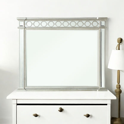 Varian - Mirrored Designed Mirror - Silver