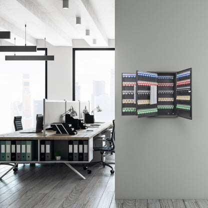 Adjustable Key Cabinet With Combination Lock