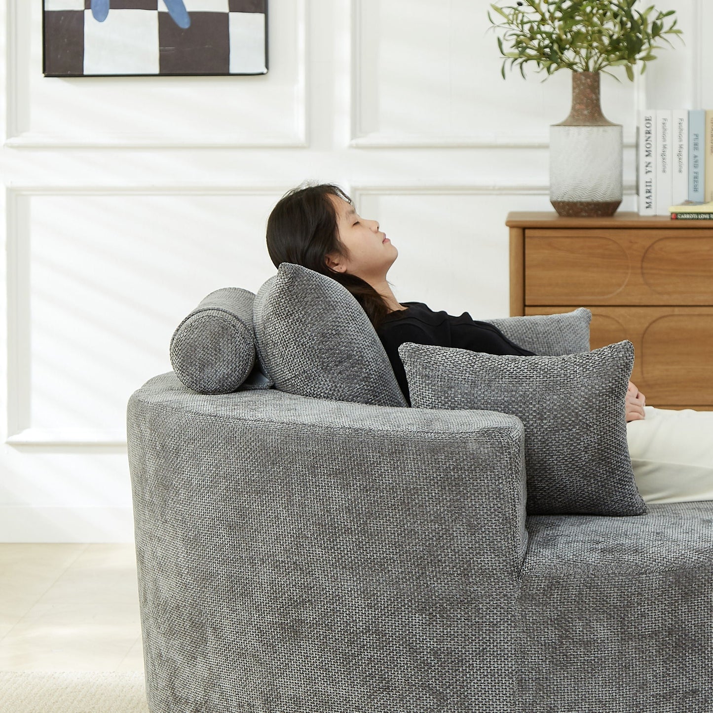 Single 360 Degree Swivel Chair For Living Room