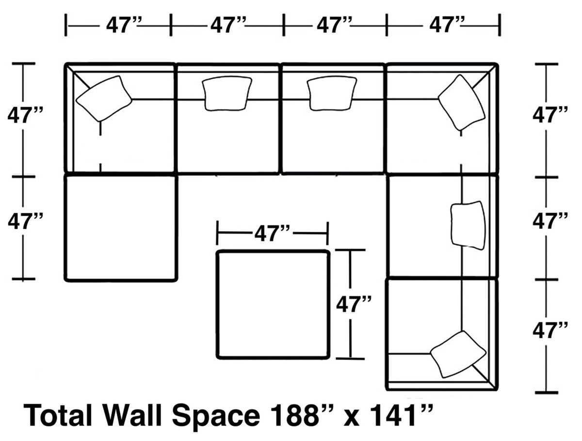 Posh - Modular Sectional And Ottoman