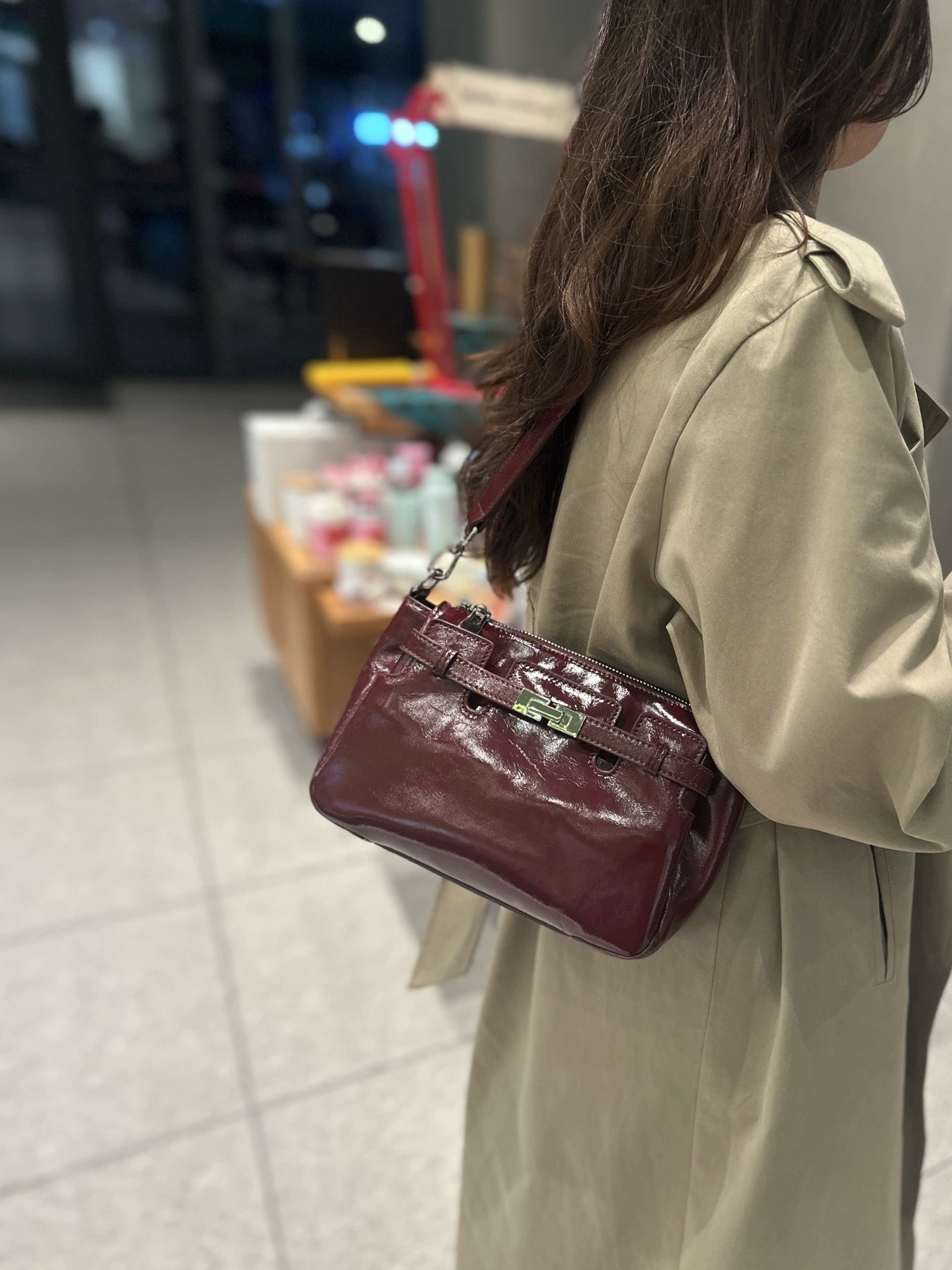 Custom Cross-Border Top-Grain Oil Wax Cowhide Underarm Bag 2026 New OEM Vintage-Feel Genuine Leather Handbag